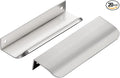 Ravinte Hardware 20 Pack Silver Cabinet Handles, 5 Inch (128mm) Finger Edge Pulls, 4 Inch Hole Center, Finger Pulls for Cabinets
