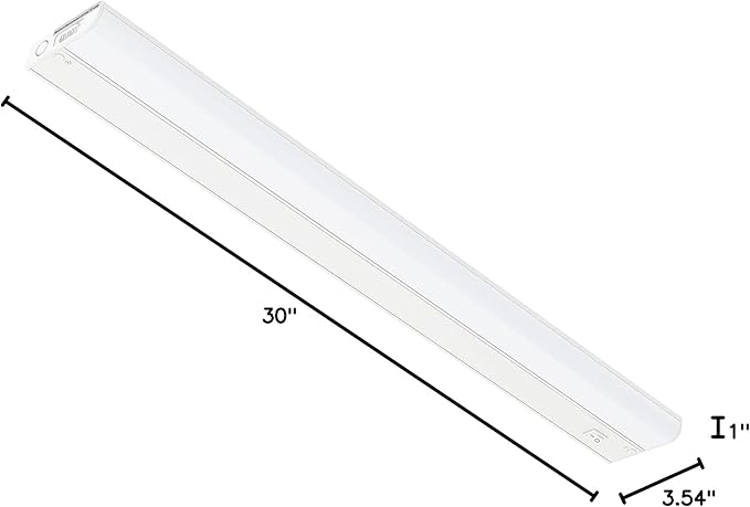 GETINLIGHT 30-inch Hardwired Only LED Under Cabinet Lighting, Daylight White(5000k), Dimmable, Matte White Finished, ETL Listed, IN-0201-14-WH-50