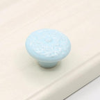 HUAMULAN 15 PCS Cabinet Knobs Glossy Ceramic Dresser Mushroom Table Drawer Cupboard Pull Furniture DIY Wardrobe Solid Color Vintage Handle,with 3 Size Mounting Screws