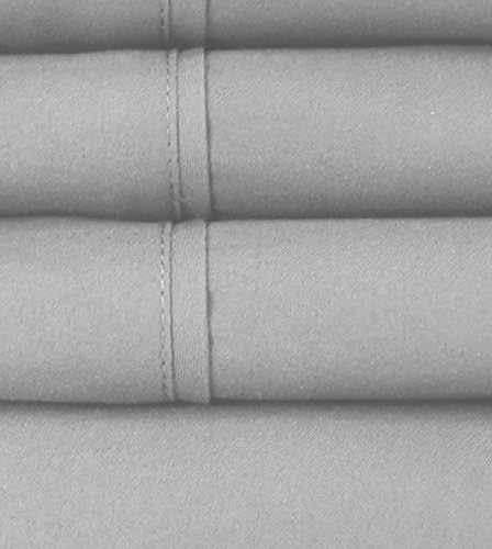 Queen Sheets Silver - 6 Piece 1500 Supreme Collection Fine Brushed Microfiber Deep Pocket Queen Sheet Set Bedding - 2 Extra Pillow Cases, Great Value, Queen, Silver
