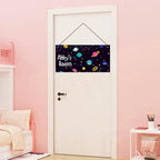 Personalized Sign Outer Space Theme Art Décor For Kids Room Custom Name Universe Star Door Wall Decor For Little Man Cave, Starry Sky Nursery Art Plate For Boys Room Girls Bedroom