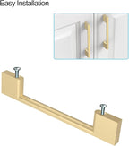 10 Pack Brushed Gold Cabinet Pulls 8.8 Inch Handles for Kitchen Cabinets, Dresser Hardware