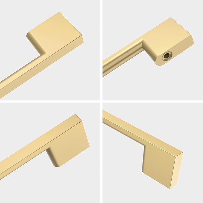 10 Pack Gold Cabinet Pulls 8.8 Inch Handles for Kitchen Cabinets and Drawers - Hardware