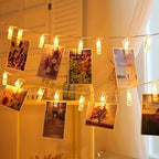 50 LED Photo Clip Fairy Lights LED Twinkle Lights Starry Lights for Home Bedroom Halloween Thanksgiving Christmas Party Wedding Decor - Warm White