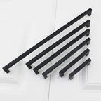 goldenwarm 45 Pack 6-1/4 Inch Black Cabinet Handles Matte Black Drawer Pulls Stainless Steel Cabinets Hardware Square Bar Modern for Kitchen Bathroom Cupboard