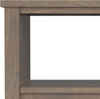 SIMPLIHOME Ela SOLID WOOD 20 inch Wide Rectangle Transitional End Table in Smoky Brown for the Living Room and Bedroom
