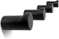 Wooden Black Wall Hooks - Pack of 4 - Wall Mounted Decorative Hook - Modern Wood Pegs for Hanging Hat, Coat, Towel - Purse and Backpack Hanger for Entryway