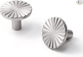 2 Pack Brushed Nickel Cabinet Knobs Satin Nickel Flat Drawer Pulls Kitchen Cupboard Bathroom Dresser Cabinet Hardware Handles Zinc Alloy