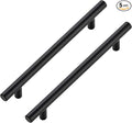 JOY DECOR 5 Pack Cabinet Handles, Black Cabinet Pulls, 6-1/4 in Hole Center Kitchen Hardware, Stainless Steel T Bar Handles for Dresser Drawers
