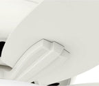 Hunter 42 inch Indoor Ceiling Fan with LED Light - White Ceiling Fan with Pull Chain, For Bedroom or Living Room, Low Profile Mount, No Remote, 5 Blades, Includes Bulbs - Newsome 51080, Fresh White