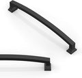 10 Pack Matte Black Cabinet Pulls 7.5 Inch(192mm) Kitchen Cabinet Handles Solid Zinc Alloy Cabinet Hardware Drawer Pulls