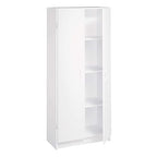 ClosetMaid Pantry Cabinet Cupboard with 2 Doors, Adjustable Shelves, Standing, Storage for Kitchen, Laundry or Utility Room, White