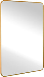 CULER Gold Bathroom Wall Mirror,20 x 30 Inch Rectangle Vanity Modern Tempered Glass Mirror for Bedroom,Living Room,Entryway