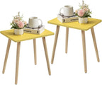 FORAOFUR Side Tables Living Room Set of 2, Small Wooden Table Accent Table Living Room, Bedroom, Accent Tables for Small Spaces, Easy Assembly