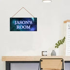 Personalized Sign Outer Space Room Décor Kids Room Decor, Universe Theme Little Man Cave Decor for Nursery, Planet Nursery Decor for Baby Game Room Boys Bedroom
