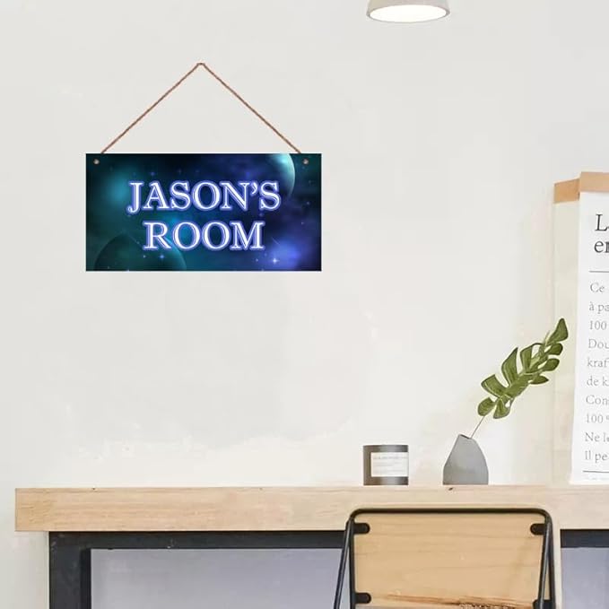 Personalized Sign Outer Space Room Décor Kids Room Decor, Universe Theme Little Man Cave Decor for Nursery, Planet Nursery Decor for Baby Game Room Boys Bedroom