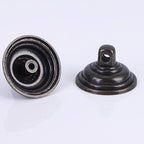 4PCS Retro Dresser Drawer Drop Bail Pulls Handles Classic Metal Swing Handles Hole Centers for Kitchen Bedroom Decoration (Brass + Iron Black)