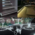 100 Feet 720 LED Rope Lights,2-Wire Low Voltage Waterproof Rope Lights Outdoor,Indoor Background Lighting Idear for Trees,Bridges,Eaves,Pool,Wedding Use(White)
