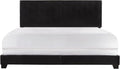 Crown Mark Erin Upholstered Panel Bed in Black, King
