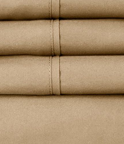 King Size Bed Sheets - 6 Piece 1500 Supreme Collection Fine Brushed Microfiber Deep Pocket King Sheet Set Bedding - 2 Extra Pillow Cases, Great Value, King, Taupe