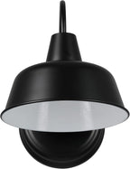 Design House Mason Barn Light Indoor/Outdoor Wall Mount Modern Industrial Farmhouse Wall Light Set for Patio, Garage, Bathroom, Office, Kitchen, 8 inch, Matte Black, 2-Pack, 588855-BLK