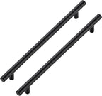 JOY DECOR 45 Pack Cabinet Handles, Black Cabinet Pulls, 8-3/4 in Hole Center Kitchen Hardware, Stainless Steel T Bar Handles for Dresser Drawers