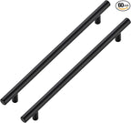 JOY DECOR 60 Pack Cabinet Handles, Black Cabinet Pulls, 8-3/4 in Hole Center Kitchen Hardware, Stainless Steel T Bar Handles for Dresser Drawers