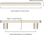10 Pack 3.75 Inch(96mm) Kitchen Cabinet Handles Brushed Satin Nickel Cabinet Pulls Kitchen Cabinet Hardware Drawer Pulls for Cupboard Wardrobe