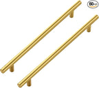 JOY DECOR 60 Pack Cabinet Handles, Gold Cabinet Pulls, 8-3/4 in Hole Center Kitchen Cabinet Handles, Stainless Steel T Bar Handles for Dresser Drawers