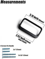 Goo-Ki Matt Black Cabinet Pulls with Hole Center 2.5''(64mm),Modern Zinc Alloy Drawer Pulls for Drawer,Wardrobe,Cupboard,6 Pack