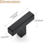 Ravinte 20 Pack 2 inch Length Square Cabinet Pulls Matte Black Stainless Steel Kitchen Drawer Pulls Cupboard Handles Cabinet Handles