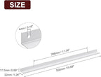 uxcell Cabinet Finger Edge Pull, 5pcs 500mm / 19.69" Aluminum Alloy Back Mount Hidden Cabinet Pulls Concealed Handle for Home Kitchen Drawer Cabinet, Silver