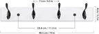 Wooden Coat Rack, Wall-Mounted Organizer for Closet, Entryway, Hallway, Foyer, Bedroom, Heavy Duty Double Hooks for Hanging Towels, Bags, Hats, Jackets, Key (WhiteBlack, 4 Hooks)