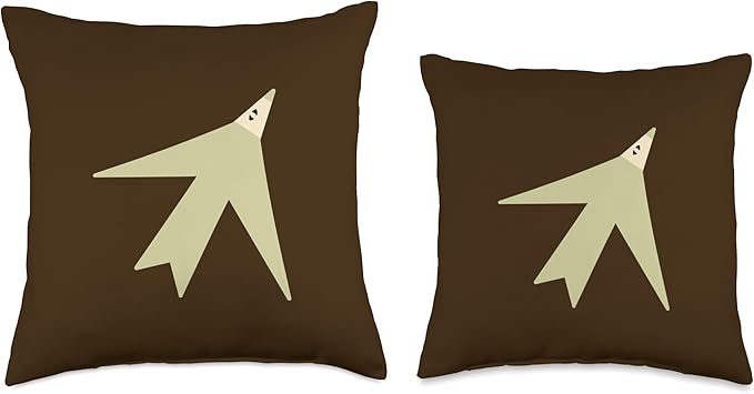 Cute Scandinavian Animals Designs Chic Scandinavian Bird Minimalism Throw Pillow, 18x18, Multicolor