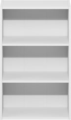 Furinno Basic Book Shelf, 3-Tier Bookshelf, Cube Storage Organizer Bookcase with Open Shelf, 7 x 17 x 26, for Living Room, Bedroom, Home Office, White
