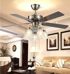 Clear & Frosted Ceiling Fans Light Covers Glass Shade, Transitional Style Replacement Glass Shade with Standard 2-1/8" Fitter Size, 4-4/5" high x 5" Diameter, Pack of 4