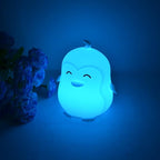 Large Penguin Night Lights for Babies Bedroom Light, lamp Kids, Toddler Nursery lamp Soft Decorative Lamps - Break Resistant, Eye Caring, Adjustable Brightness & Color, Time Setting - Large