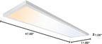 Ultralux 1x4 ft Surface Mount Ceiling Light Panel – Slim, Edge Lit, Flush Mount Flat Panel for Kitchen, Home & Office - TRIAC Dimmable, 3CCT Adjustable Color Temperature (Matte White, 1 Pack)