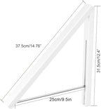 Folding Clothes Hanger Wall Mounted Retractable Clothes Rack, Aluminum, Easy Installation, White