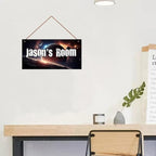 Personalized Sign Outer Space Room Décor Boys Room Decor, Universe Theme Little Man Cave Decor for Nursery, Space Nursery Decor for Toddler Baby Kids Room
