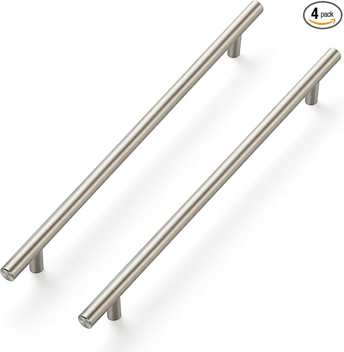 Ravinte 12-1/2 Inch Cabinet Handles Brushed Nickel Stainless Steel Kitchen Cupboard Hardware Cabinet Handles 10" Hole Center 4 Pack