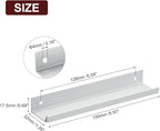uxcell Cabinet Finger Edge Pull, 5pcs 150mm / 5.91" Aluminum Alloy Back Mount Hidden Cabinet Pulls Concealed Handle for Home Kitchen Drawer Cabinet, Silver