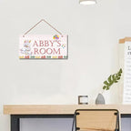 Personalized Signs Unicorn Sign, Lovely Quirky And Unique Unicorn Girls Room Sign Unicorn Rainbow Wall Decor for Kids Room Baby Nursery Boys Bedroom Little Man Cave