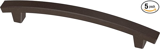 Franklin Brass (5-Pack) – Deep Bronze Cabinet Handles, 5-1/16 Inch Hole Center, Pulls for Drawers, Kitchen Cabinet Door, Dressers | Pierce