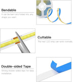 A 5V USB LED Light Strip, COB LED Strip Lights, White 5V LED Lights, Small LED Strip Light, TV Lights for TV Under Cabinet Kitchen Living Room Shelving or Displays (White, 3.28ft)
