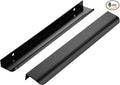 Ravinte Hardware 8 Pack Black Cabinet Handles, 11.8 Inch (300mm) Finger Edge Pulls, 8.8 Inch Hole Center, Finger Pulls for Cabinets