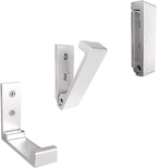 Folding Coat Hooks, 5Pcs Wall Hooks for Hanging Coat Towel Hooks Hardware Heavy Duty Aluminum Alloy Headphone Holder Hooks No Rust Wall Mounted with Screws for Hat, Bags, Fitness Equipment (Silvery)