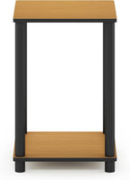 Furinno Turn-N-Tube End Table, 1-Pack, Light Cherry/Black