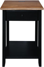 Casual Home Owl Night Stand with USB Port Charging Station and Drawer, 17.5" W x 14.25" D x 24.5" H, Walnut Black