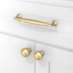 10 Pack Brushed Gold Cabinet Pulls 5 Inch(128mm) Kitchen Cabinet Handles Solid Zinc Alloy Cabinet Hardware Drawer Pulls